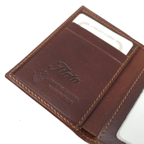 Leather Tri-fold Wallet Venezia Brown 4